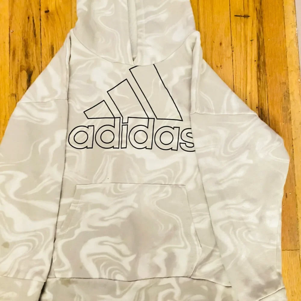 Boy's small Adidas hoodie tie-dyed pattern